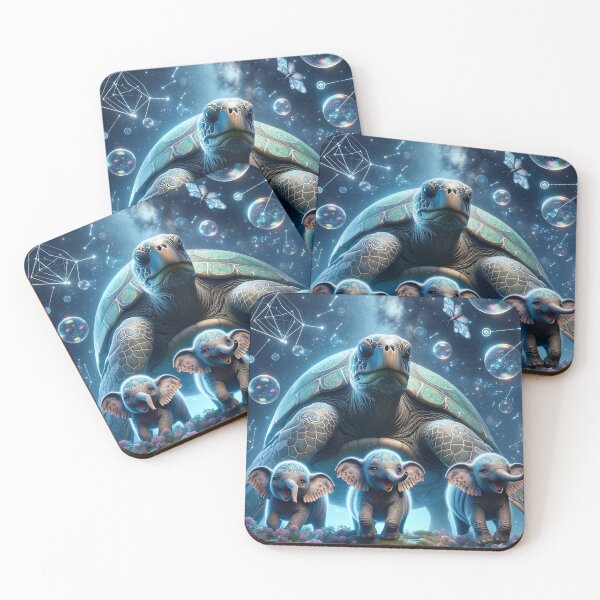 Item preview, Baby Elephants and Big Turtle designed and sold by M-Y-A-R-T-.