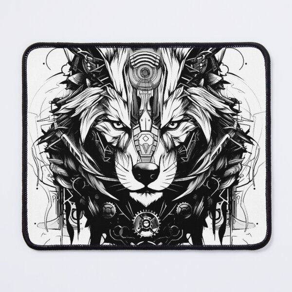 Item preview, Cyberwolf Black White Design v_1 mark 1 designed and sold by SoranDesign.