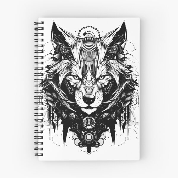 Item preview, Cyberwolf Black White Design v_1 mark 1 designed and sold by SoranDesign.