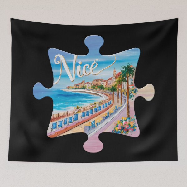 Item preview, France Nice Travel - "Vintage Nice, France: French Riviera Travel Art" designed and sold by stickercuffs.