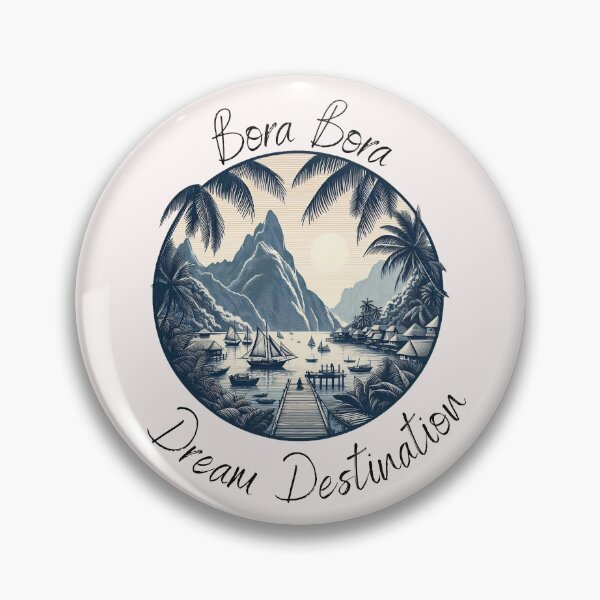 Item preview, Bora Bora Dream Destination sketch style designed and sold by DarekShop.