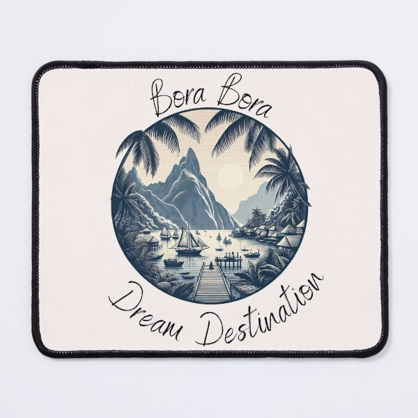 Item preview, Bora Bora Dream Destination sketch style designed and sold by DarekShop.