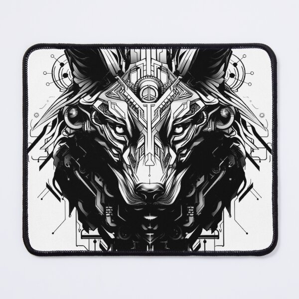 Item preview, Cyberwolf Black White Design v_1 mark 2 designed and sold by SoranDesign.