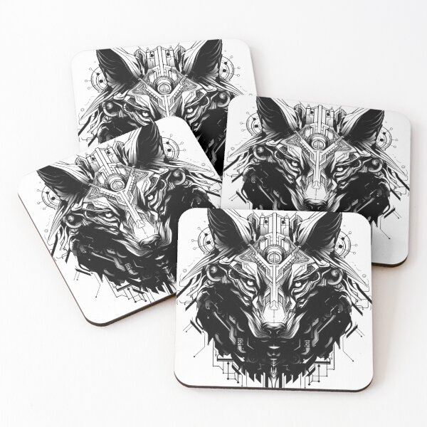 Item preview, Cyberwolf Black White Design v_1 mark 2 designed and sold by SoranDesign.