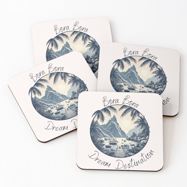 Item preview, Bora Bora Dream Destination sketch style designed and sold by DarekShop.