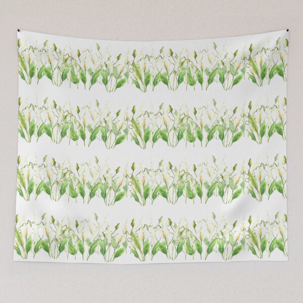 Item preview, Tropical leaves, white Calla flowers, curly jungle leaf. Seamless border. Watercolor illustration designed and sold by BartolArt.