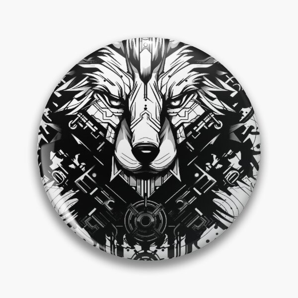 Item preview, Cyberwolf Black White Design v_1 mark 3 designed and sold by SoranDesign.