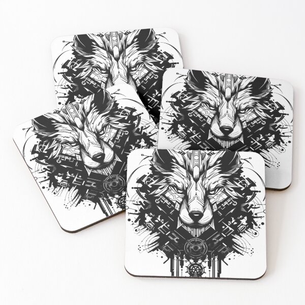 Item preview, Cyberwolf Black White Design v_1 mark 3 designed and sold by SoranDesign.