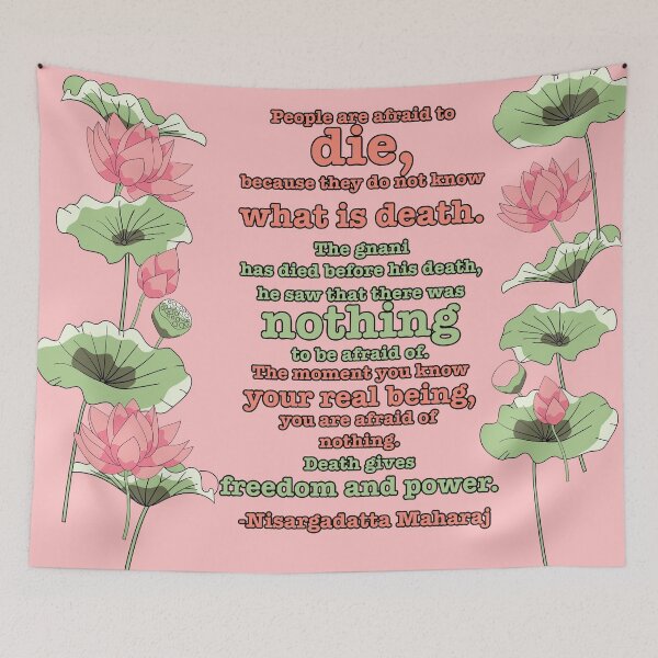 Item preview, Motivational quotes about death by Nisargadatta Maharaja designed and sold by niks1351.