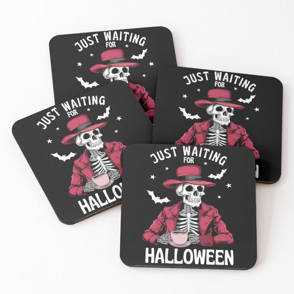 Item preview, Just Waiting for Halloween Skeleton Coffee Lover Skull Funny designed and sold by Sasikharn.