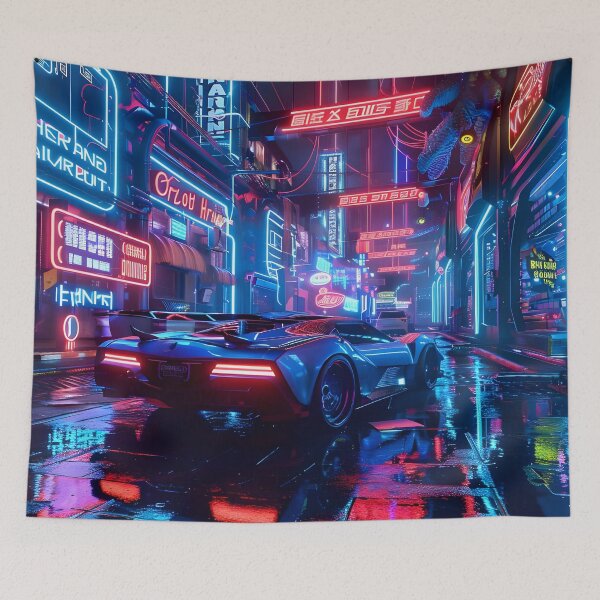 Item preview, Neon Raceway designed and sold by AI-Only Creations.
