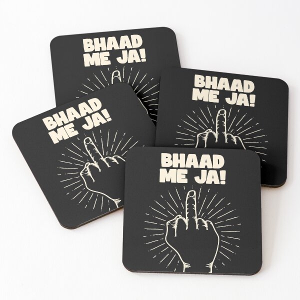 Item preview, Bhaad Me Jaa - Go To Hell- Funny Indian Quote designed and sold by The Uphaar Store.
