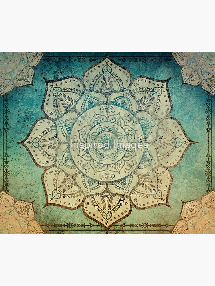 Faded Indian Mandala / Vintage Meditation Mandala by ImageMonkey
