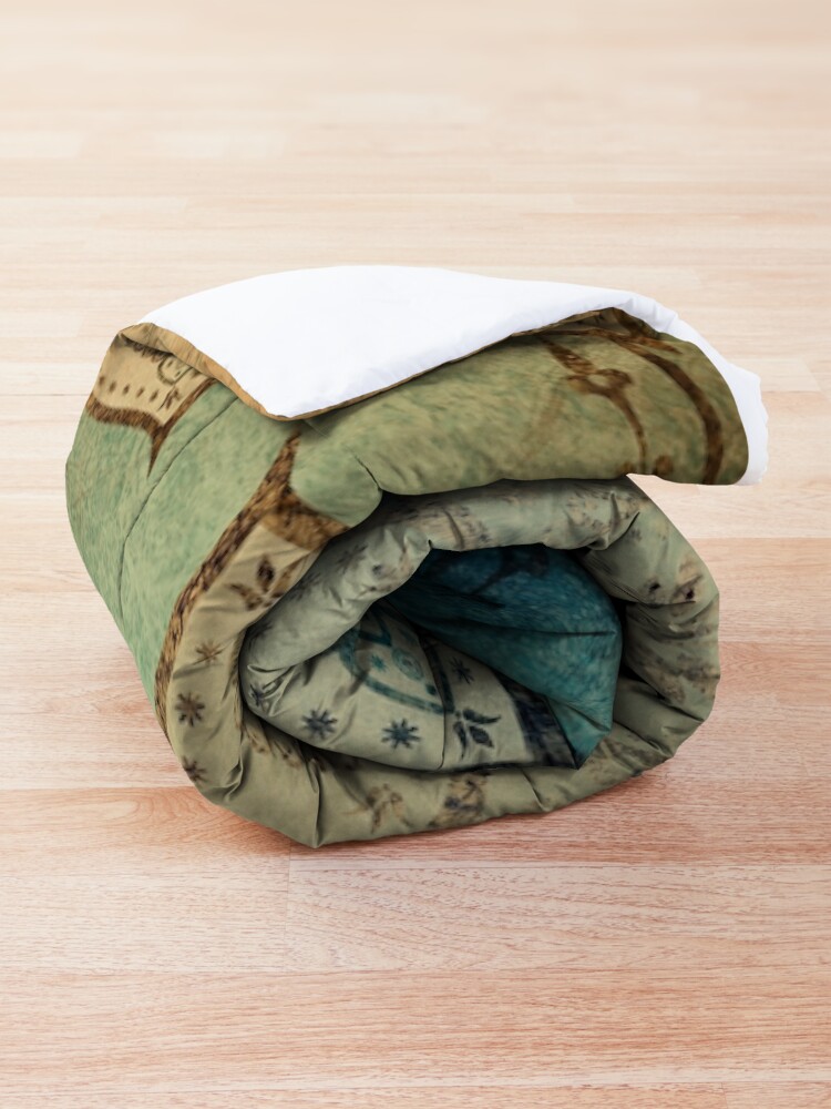 Alternate view of Faded Indian Mandala / Vintage Meditation Mandala Comforter