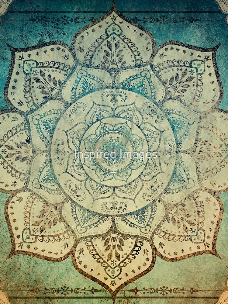 Faded Indian Mandala / Vintage Meditation Mandala by ImageMonkey