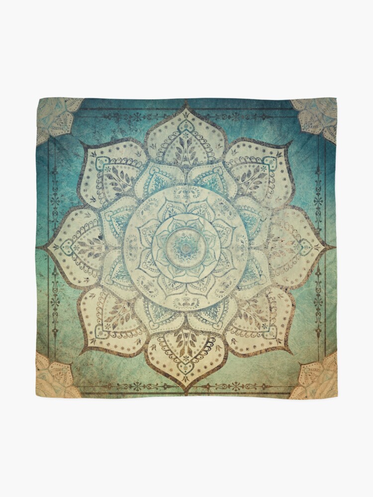 Alternate view of Faded Indian Mandala / Vintage Meditation Mandala Scarf