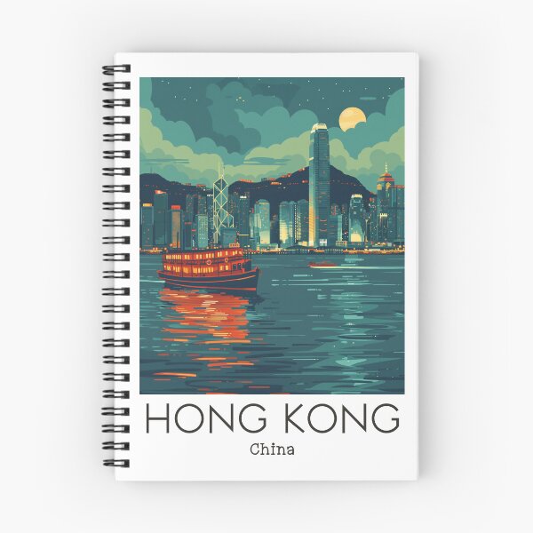 Item preview, A Vintage Travel Art of Hong Kong - China  designed and sold by GoodOldVintage.