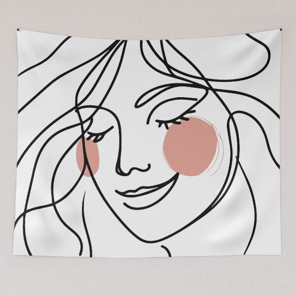 Item preview, Abstract Happy Woman Face designed and sold by Coffee Lifestyle.