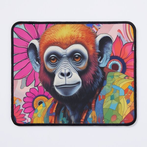 Item preview, Gibbon and sunflowers designed and sold by GasconyPassion.