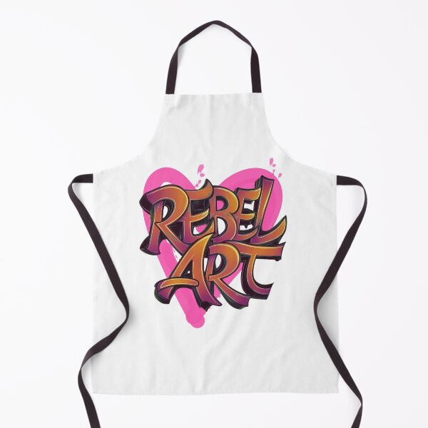 Item preview, Wildstyle graffiti with the phrase: "Rebel Art" with vibrant heart background - bold and colorful design designed and sold by StyleFused.