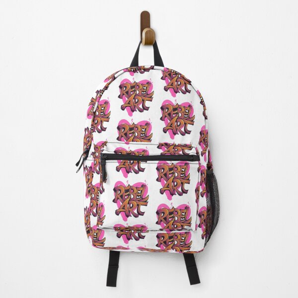Item preview, Wildstyle graffiti with the phrase: "Rebel Art" with vibrant heart background - bold and colorful design designed and sold by StyleFused.