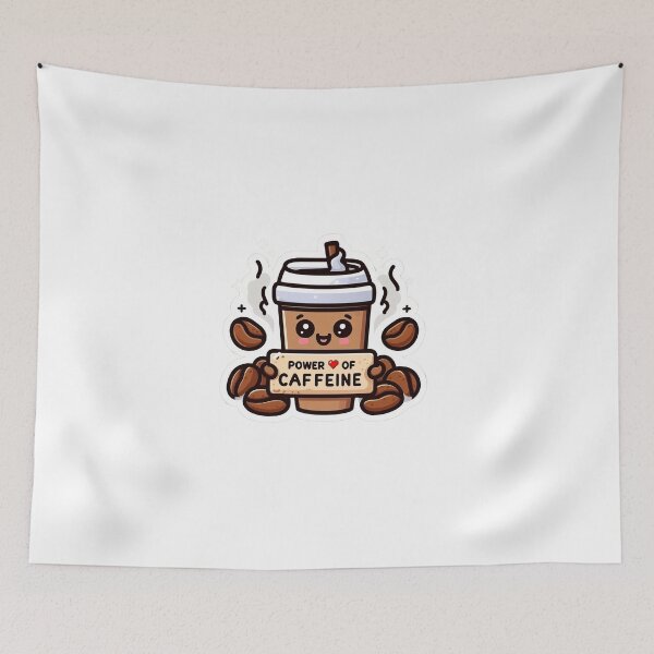 Item preview, Caffeine Delight: Adorable Coffee Cup Character designed and sold by StickyGuys.