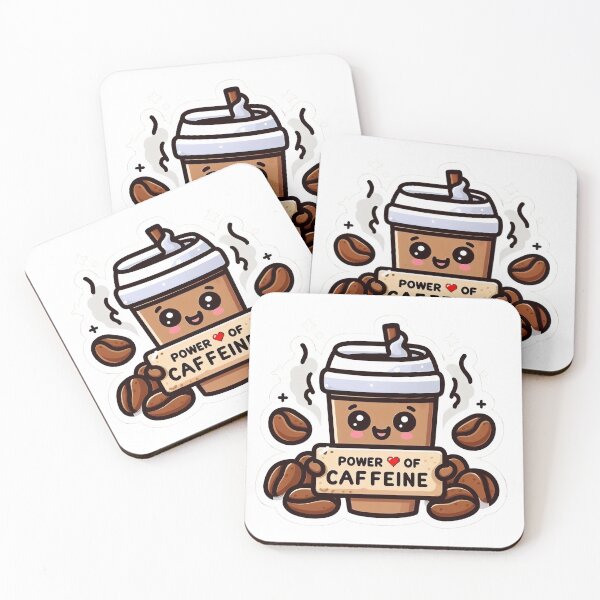 Item preview, Caffeine Delight: Adorable Coffee Cup Character designed and sold by StickyGuys.