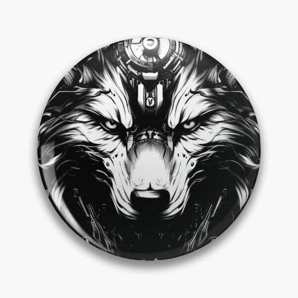 Item preview, Cyberwolf Black White Design v_1 mark 4 designed and sold by SoranDesign.