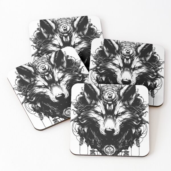 Item preview, Cyberwolf Black White Design v_1 mark 4 designed and sold by SoranDesign.