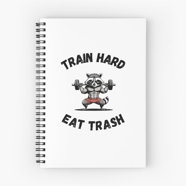 Item preview, Train Hard Eat Trash Gym Raccoon designed and sold by Amzg-Designs.