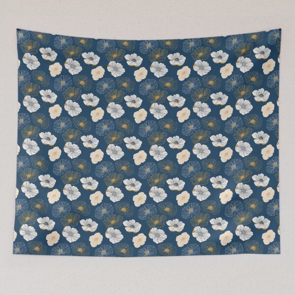 Item preview, Navy Blue Japanese Silk Kimono Texture designed and sold by Studio2315.