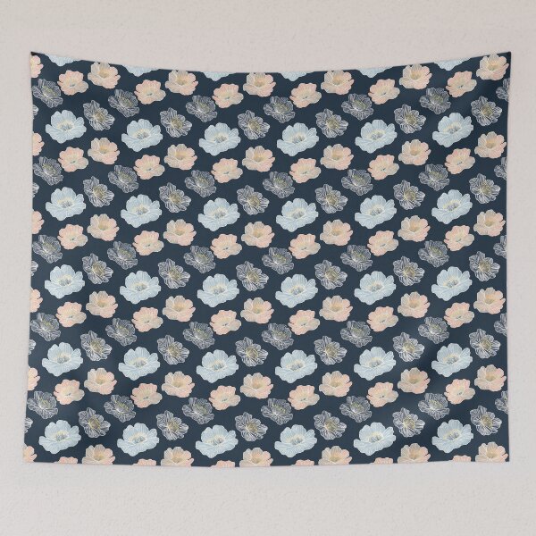 Item preview, Navy Blue Japanese Silk Kimono Texture designed and sold by Studio2315.