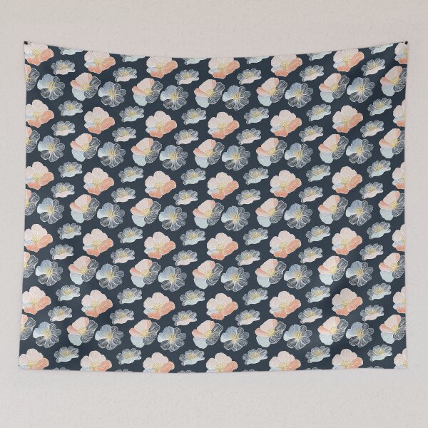 Item preview, Navy Blue Japanese Silk Kimono Texture designed and sold by Studio2315.