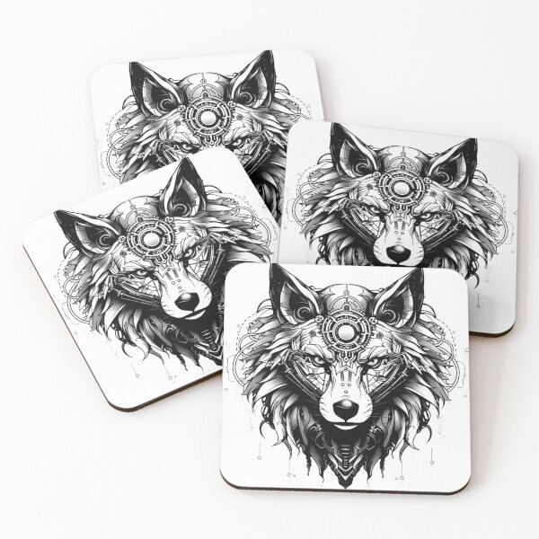 Item preview, Cyberwolf Black White Design v_1 mark 5 designed and sold by SoranDesign.