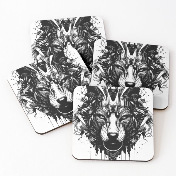 Item preview, Cyberwolf Black White Design v_1 mark 6 designed and sold by SoranDesign.