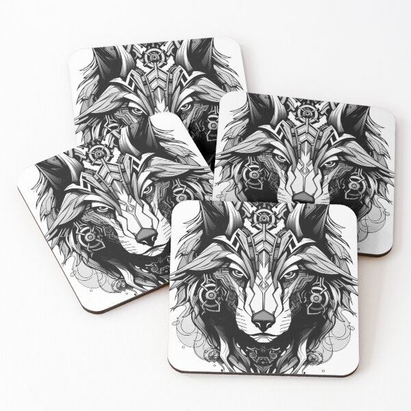 Item preview, Cyberwolf Black White Design v_1 mark 7 designed and sold by SoranDesign.