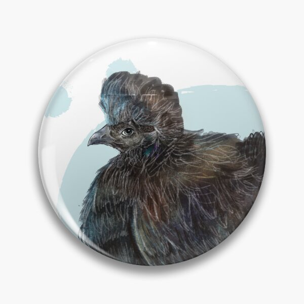 Item preview, Silkie chicken in black designed and sold by Lalingla.