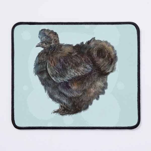 Item preview, Silkie chicken in black designed and sold by Lalingla.