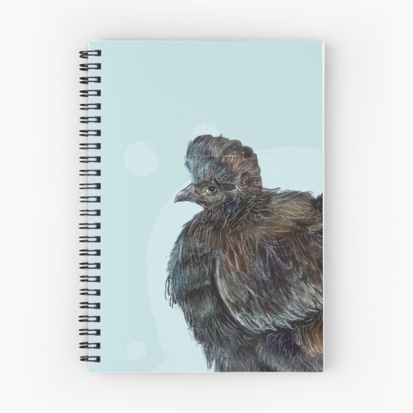 Item preview, Silkie chicken in black designed and sold by Lalingla.