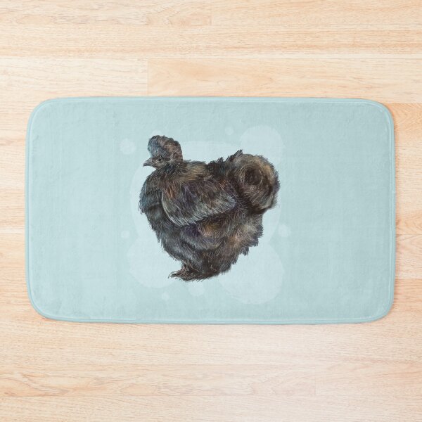 Item preview, Silkie chicken in black designed and sold by Lalingla.