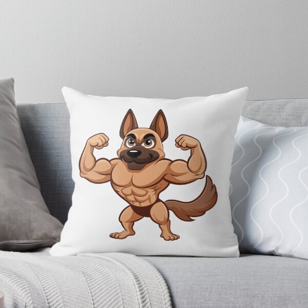 Item preview, A muscular German Shepherd cartoon dog designed and sold by MegzDesign.