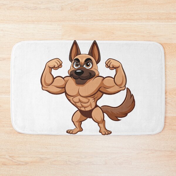 Item preview, A muscular German Shepherd cartoon dog designed and sold by MegzDesign.