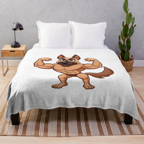 Item preview, A muscular German Shepherd cartoon dog designed and sold by MegzDesign.