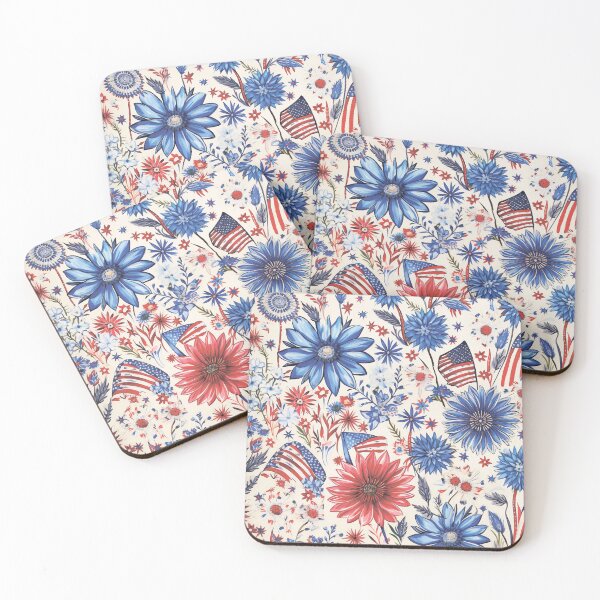 Item preview, Floral pattern. Colorful flowers.Flag of the United States.Patriotic. designed and sold by MagelliShop.