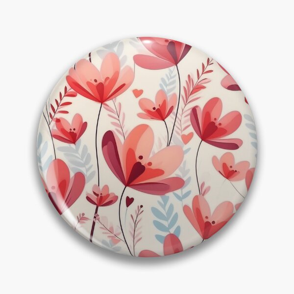 Item preview, Seamless Pattern of red Flower in cream background  designed and sold by creativekrish.