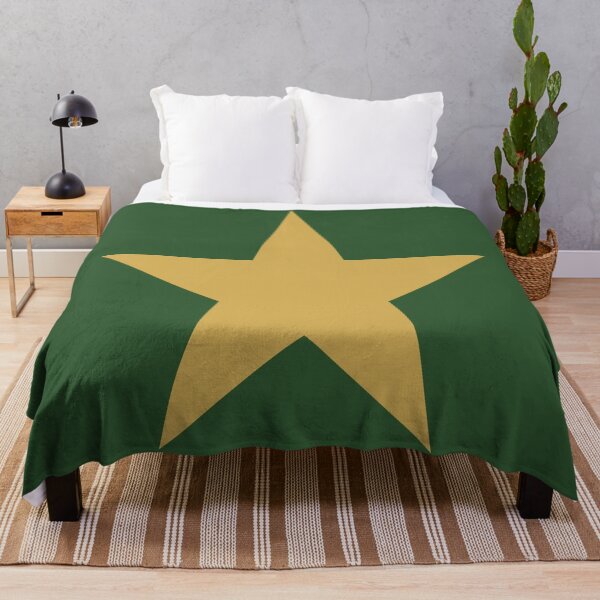 Item preview, Single GOLD STAR on a PINE GREEN Background designed and sold by RachelMacht.