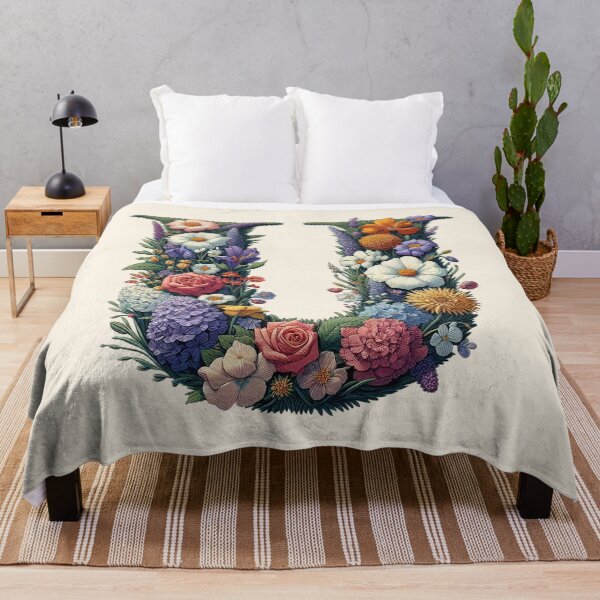 Item preview, Floral Letter U designed and sold by zzz888.