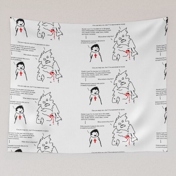 Item preview, Big Foot's Vet Visit: Hilarious Cryptid Conversations Collection designed and sold by Ignorant-Artist.