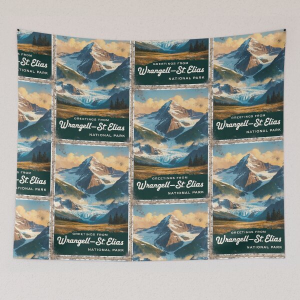 Item preview, Wrangell St Elias National Park Postcard Vintage Retro Travel Vintage designed and sold by TravelPostcardGems.