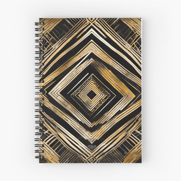 Aperçu de l'œuvre Design géométrique aux couleurs noir et or créée et vendue par Print2Harbor.